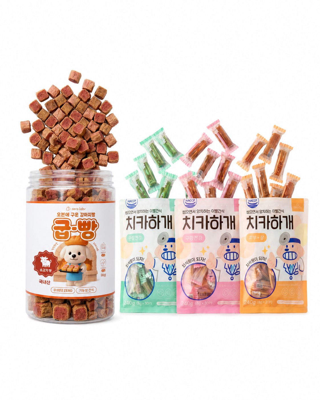 굽빵 200g + 치카하개 240g